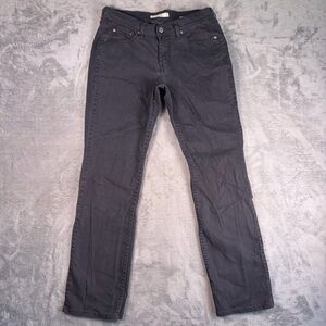 Levi's 505 Straight Leg Jeans Women's 10 (32x31.5) Long Black Stretch Denim